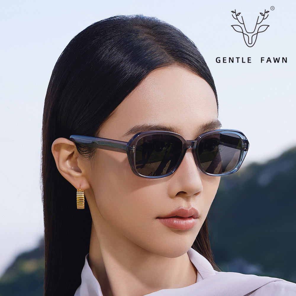 58267 Square TR90 Sunglasses with Acetate Temple