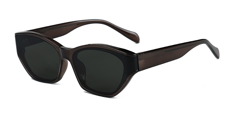 58283 Cat-Eye Shaped Composite Nylon Curved Sunglasses