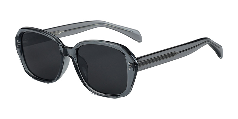 58267 Square TR90 Sunglasses with Acetate Temple