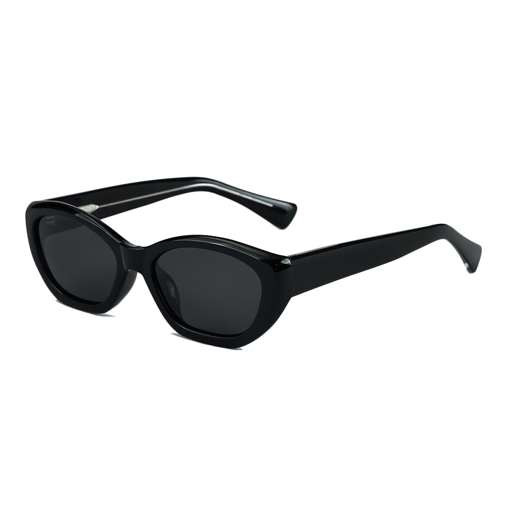 58268 Thick-Frame Cat-Eye TR90 Sunglasses with Acetate Temple
