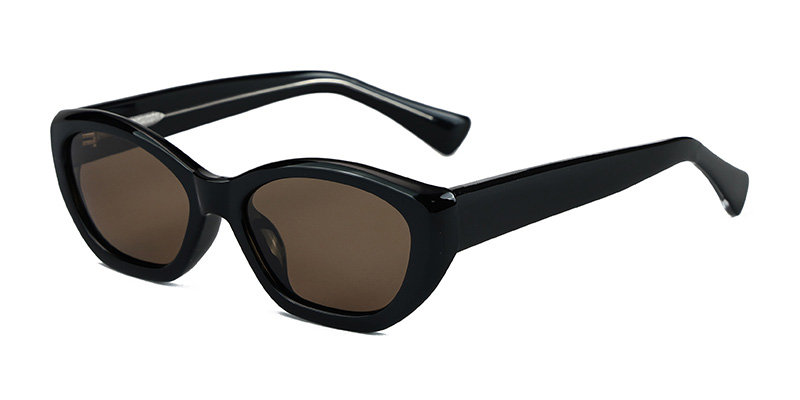 58268 Thick-Frame Cat-Eye TR90 Sunglasses with Acetate Temple