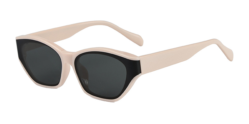 58283 Cat-Eye Shaped Composite Nylon Curved Sunglasses