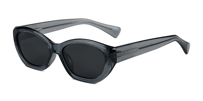 58268 Thick-Frame Cat-Eye TR90 Sunglasses with Acetate Temple