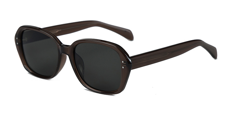 58267 Square TR90 Sunglasses with Acetate Temple