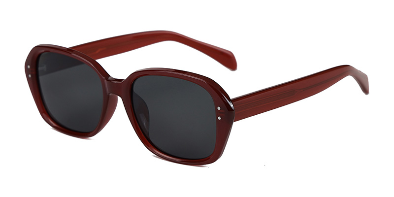 58267 Square TR90 Sunglasses with Acetate Temple
