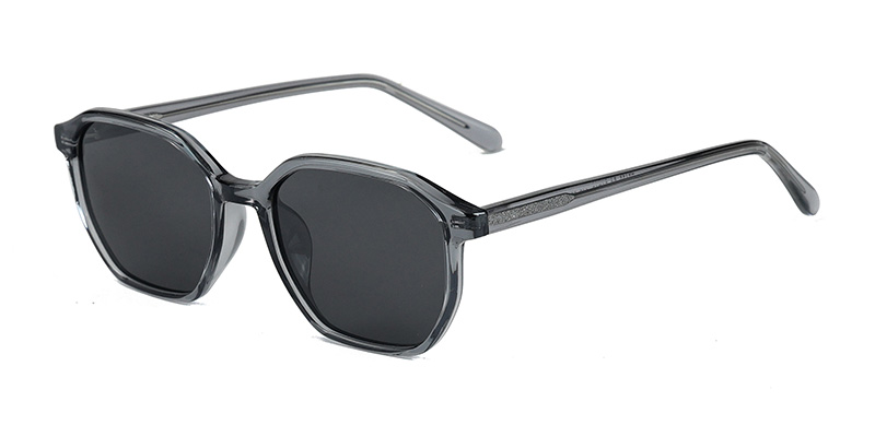 P9189 Stylish Square TR90 Polarized Sunglasses with Acetate Temple