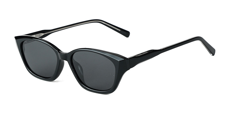 P9196 Square Cat-Eye Small Frame TR90 Polarized Sunglasses with Acetate Temple