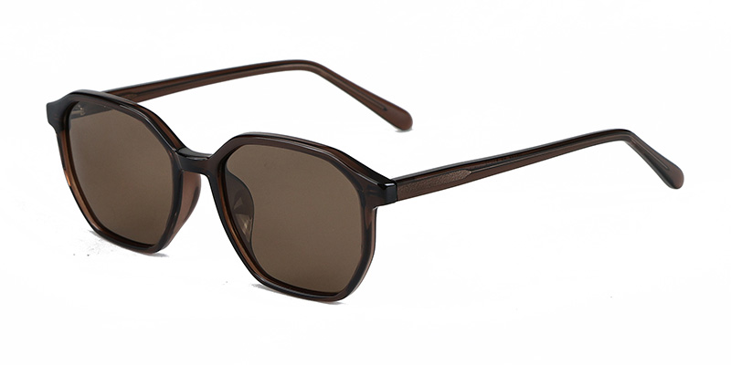 P9189 Stylish Square TR90 Polarized Sunglasses with Acetate Temple