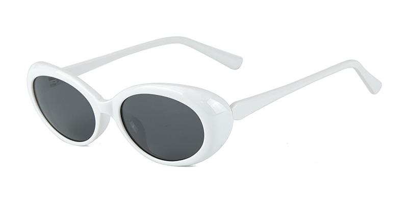 P9199 Stylish Round Cat-Eye Curved Frame TR90 Polarized Sunglasses with Acetate Temple