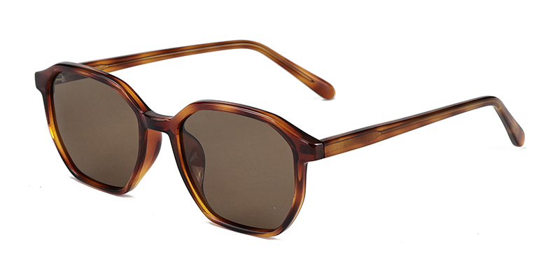 P9189 Stylish Square TR90 Polarized Sunglasses with Acetate Temple