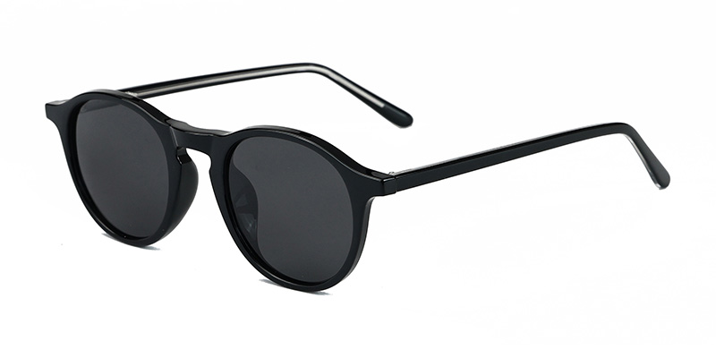 P9190 Round TR90 Polarized Sunglasses with Acetate Temple