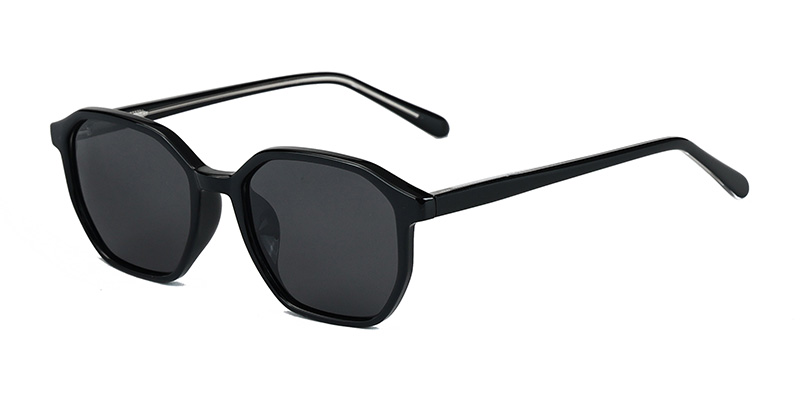 P9189 Stylish Square TR90 Polarized Sunglasses with Acetate Temple