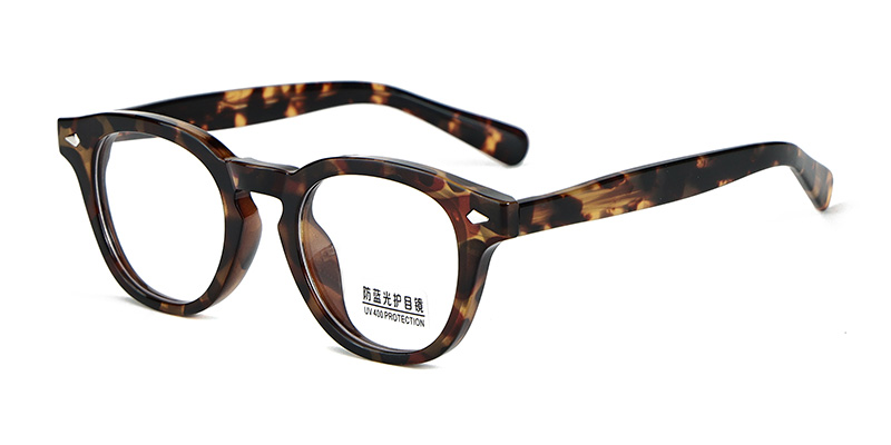 K9161 Retro Round Frame TR90 Glasses with Acetate Temple