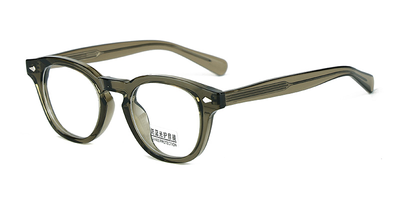 K9161 Retro Round Frame TR90 Glasses with Acetate Temple