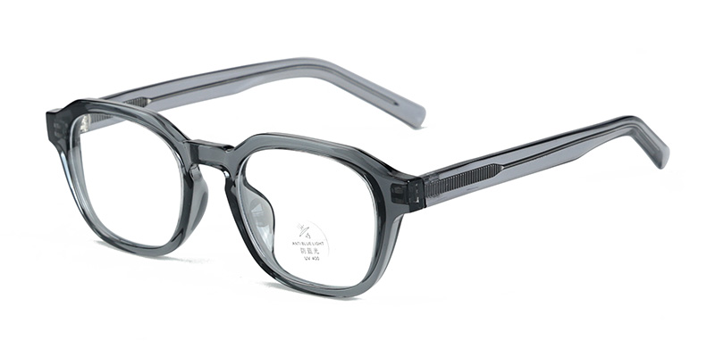 K9183 Thick Rectangle TR90 Frame Eyeglasses with Acetate Temples