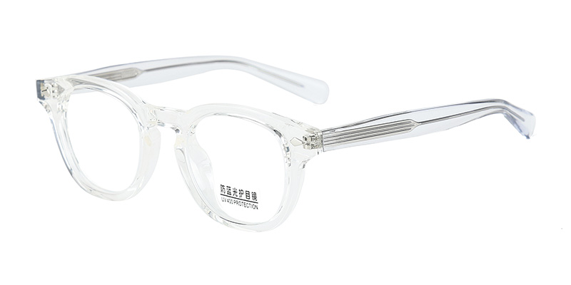 K9161 Retro Round Frame TR90 Glasses with Acetate Temple