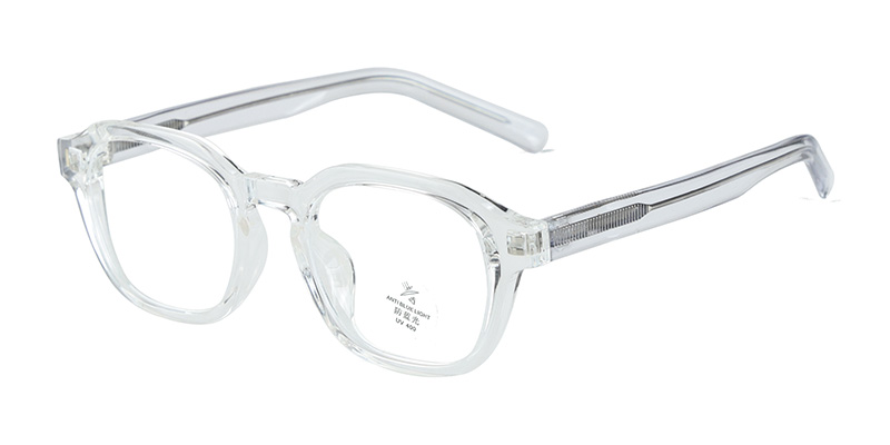 K9183 Thick Rectangle TR90 Frame Eyeglasses with Acetate Temples