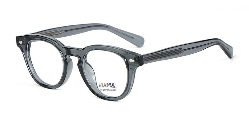 K9161 Retro Round Frame TR90 Glasses with Acetate Temple