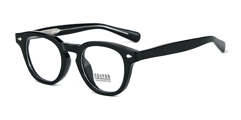 K9161 Retro Round Frame TR90 Glasses with Acetate Temple