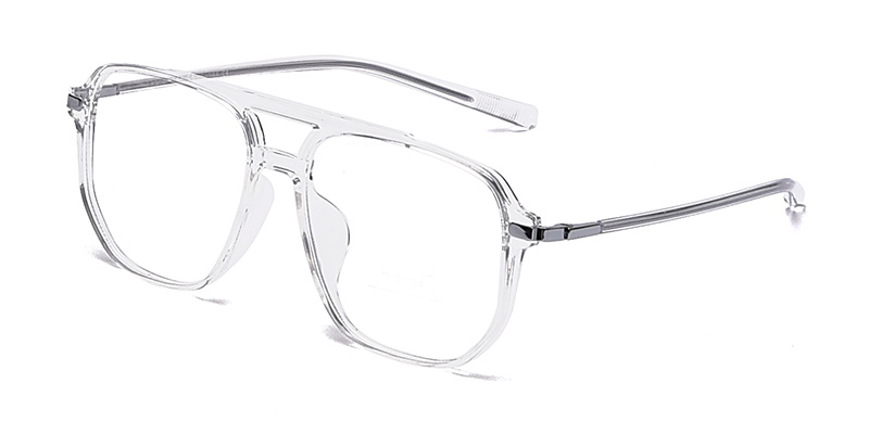 K9091 Oval Square Frame TR90 Anti-Blue Light Glasses with Acetate Temple