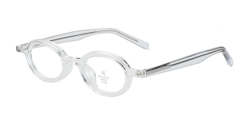 K9192 Elegant Oval-Shaped Face Frame TR90 Glasses with Acetate Temple