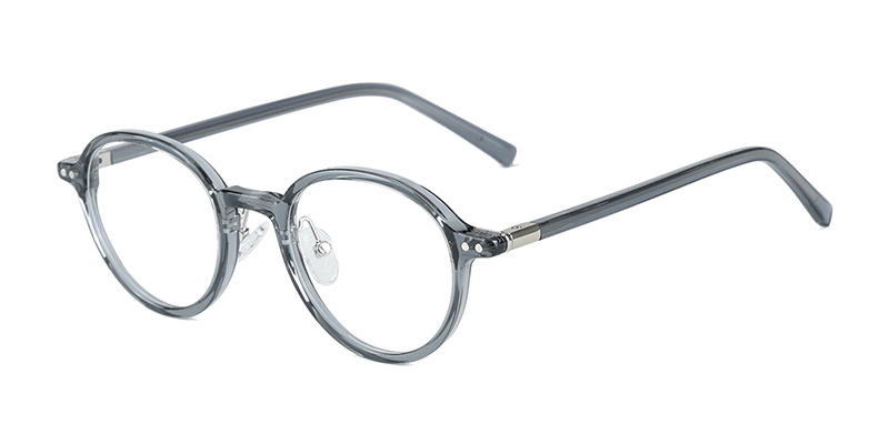 K9187 TR90 Oval-Shaped Front Frame U-Shaped Nose Pads Anti-Blue Light Glasses with Acetate Temple