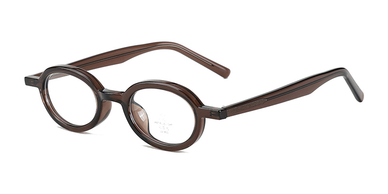 K9192 Elegant Oval-Shaped Face Frame TR90 Glasses with Acetate Temple