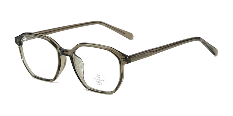 K9189 TR90 Square Front Frame Anti-Blue Light Glasses with Acetate Temple
