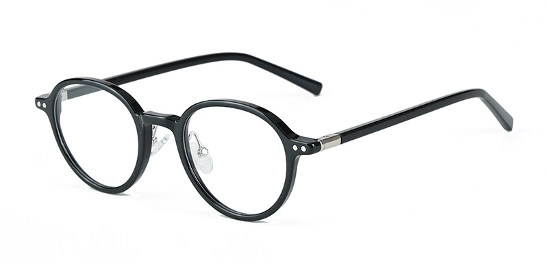 K9187 TR90 Oval-Shaped Front Frame U-Shaped Nose Pads Anti-Blue Light Glasses with Acetate Temple