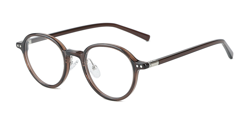 K9187 TR90 Oval-Shaped Front Frame U-Shaped Nose Pads Anti-Blue Light Glasses with Acetate Temple