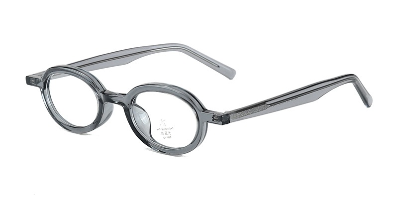 K9192 Elegant Oval-Shaped Face Frame TR90 Glasses with Acetate Temple