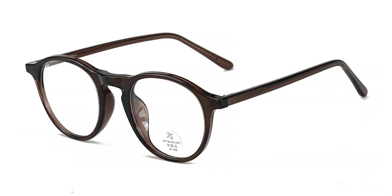 K9190 TR90 Square Frame Eyeglasses with Acetate Temples and Blue Light Blocking Lenses