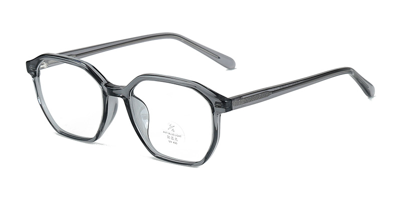K9189 TR90 Square Front Frame Anti-Blue Light Glasses with Acetate Temple