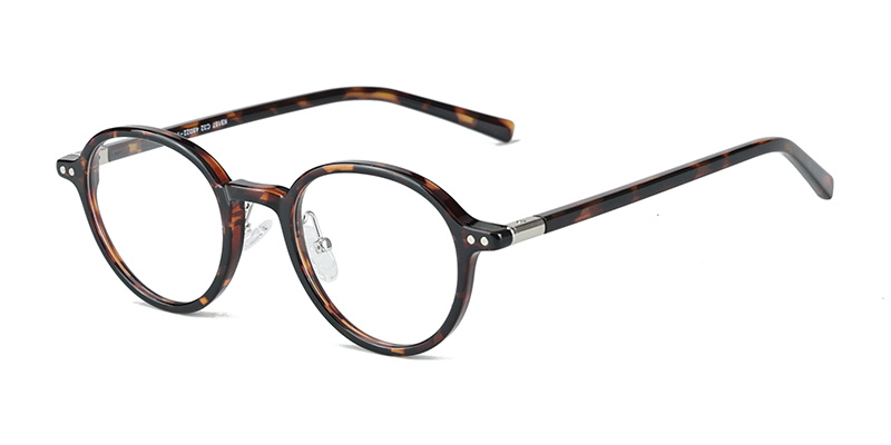 K9187 TR90 Oval-Shaped Front Frame U-Shaped Nose Pads Anti-Blue Light Glasses with Acetate Temple