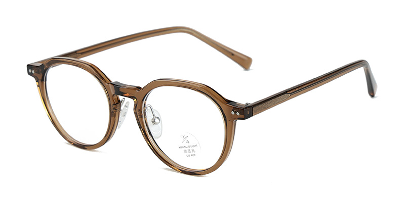 K9186 TR90 Oval Front Frame Anti-Blue Light Glasses with Acetate Temple