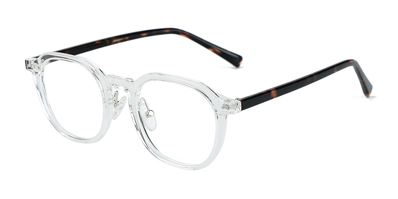 K9185 TR90 Square Front Frame Anti-Blue Light Glasses with Acetate Temple