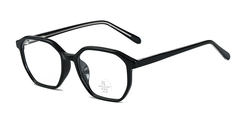 K9189 TR90 Square Front Frame Anti-Blue Light Glasses with Acetate Temple