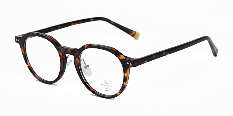K9186 TR90 Oval Front Frame Anti-Blue Light Glasses with Acetate Temple