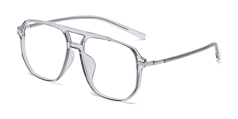 K9091 Oval Square Frame TR90 Anti-Blue Light Glasses with Acetate Temple