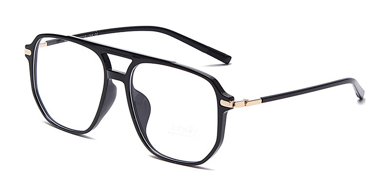 K9091 Oval Square Frame TR90 Anti-Blue Light Glasses with Acetate Temple