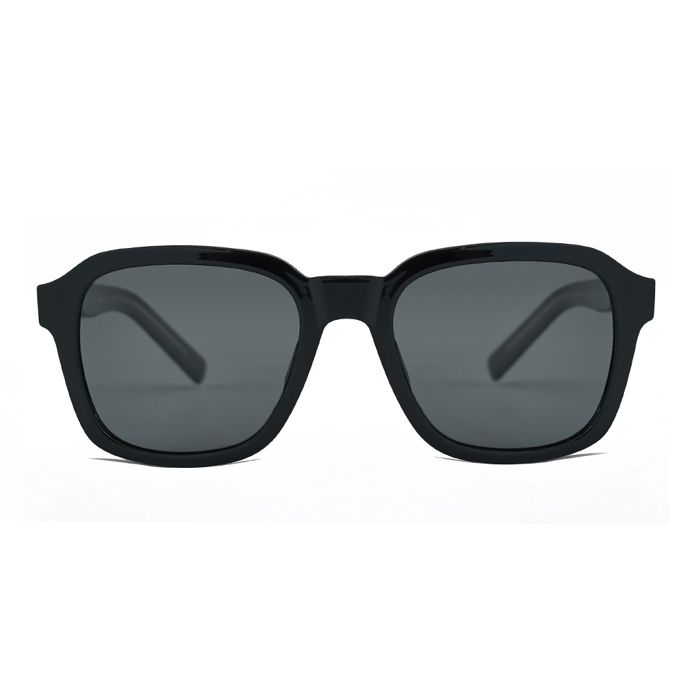 P9025 Large-Frame Square Retro TR90 Polarized Sunglasses With Acetate Temple