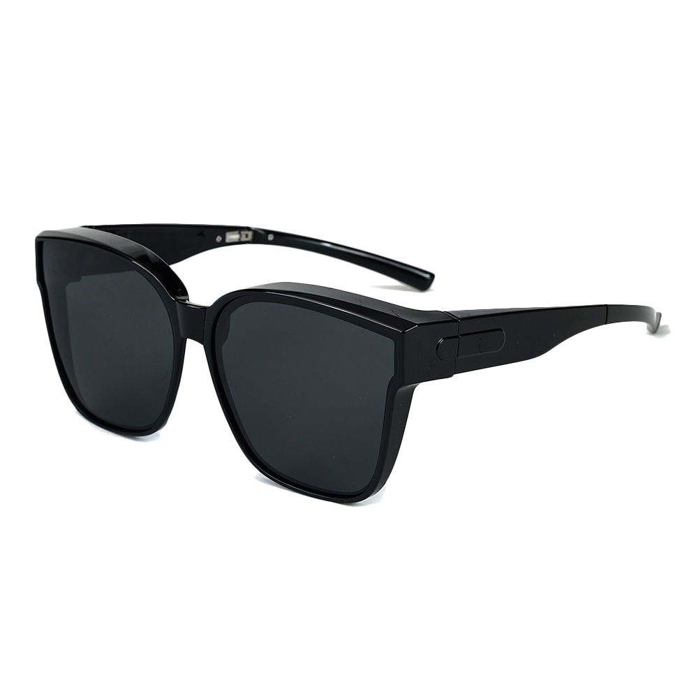 9997 Stylish Lightweight TR90 Square-Shaped Clip-On Sunglasses For Nearsightedness