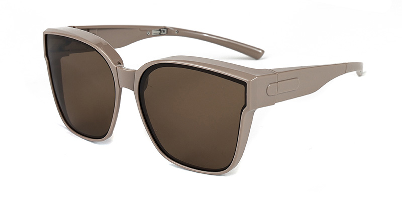 9997 Stylish Lightweight TR90 Square-Shaped Clip-On Sunglasses For Nearsightedness
