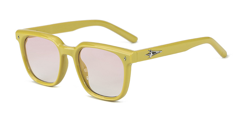 K9138-1 Square Eyeglass Frames TR90 Polarized Sunglasses with Star-shaped Temples