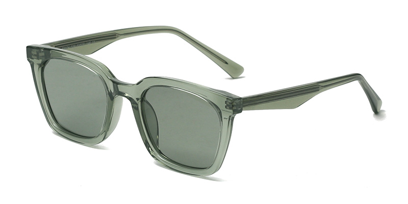 P9074 Square Retro Casual TR90 Polarized Sunglasses With Acetate Temple