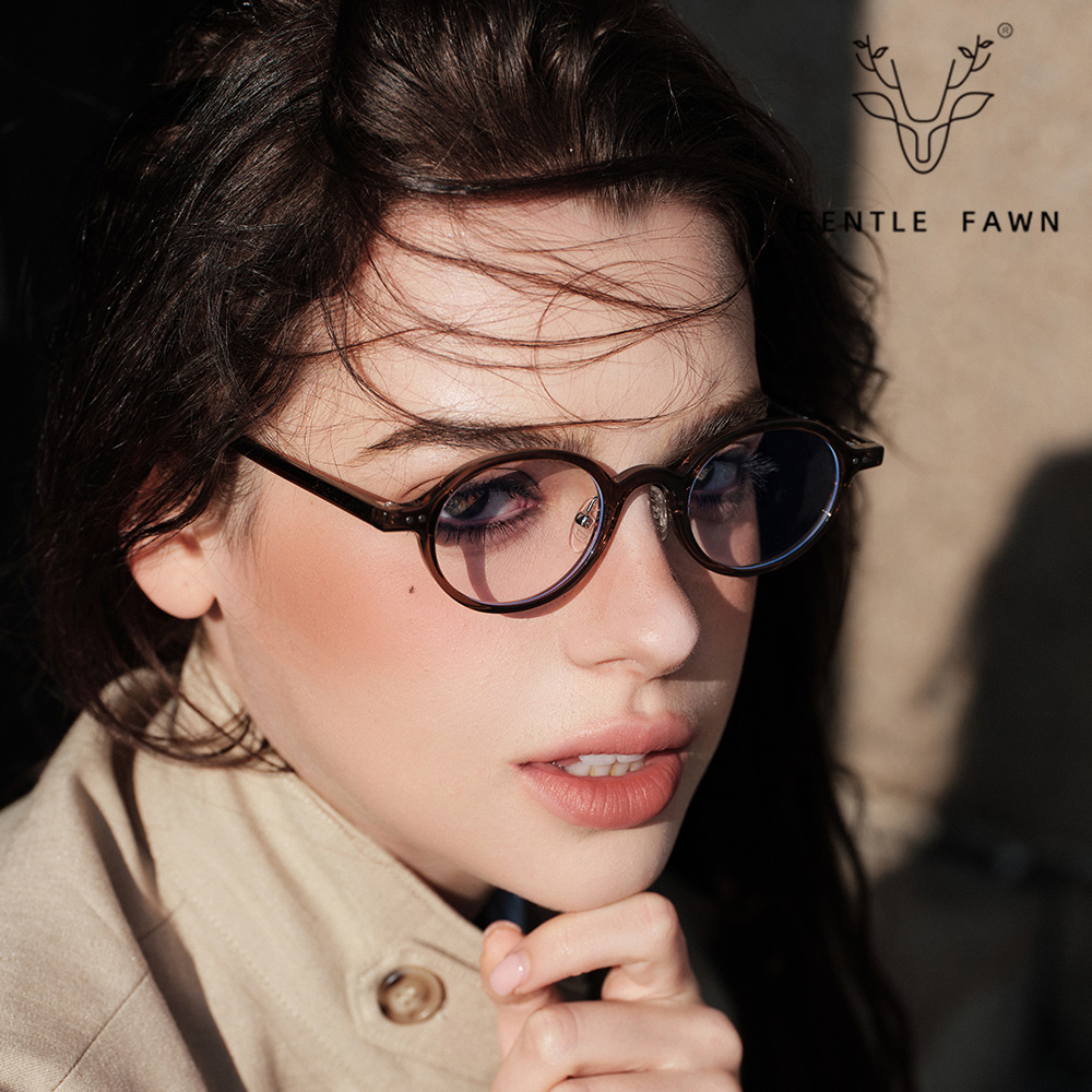 K9197 Oval Frame Nerd-Style U-Shaped Nose Pad Anti-Blue Light Glasses