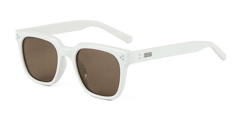 K9137-1 Square Decoration TR90 Acetate Temple Polarized Sunglasses With Temple Decoration