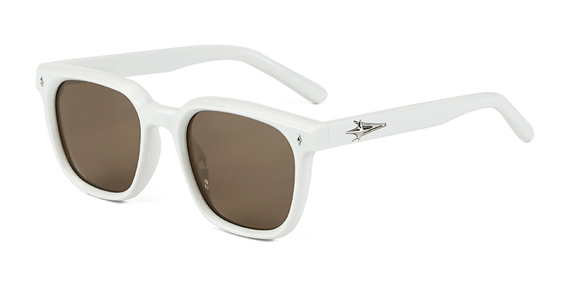 K9138-1 Square Eyeglass Frames TR90 Polarized Sunglasses with Star-shaped Temples