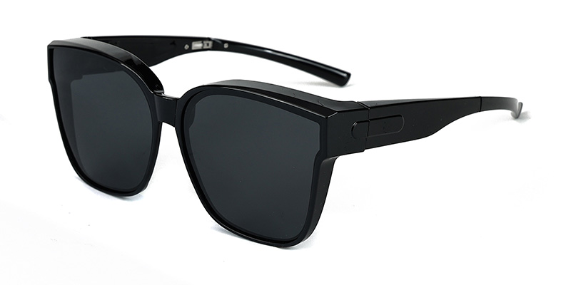 9997 Stylish Lightweight TR90 Square-Shaped Clip-On Sunglasses For Nearsightedness