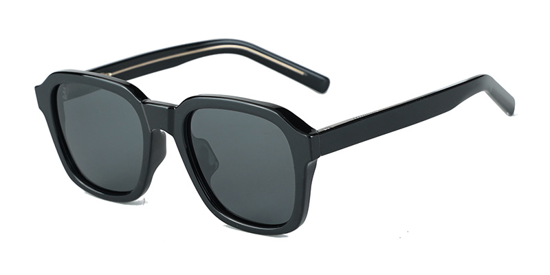 P9025 Large-Frame Square Retro TR90 Polarized Sunglasses With Acetate Temple